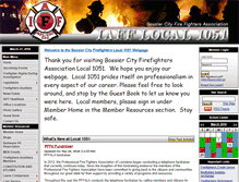 Tablet Screenshot of bossiercityfirefighters.com